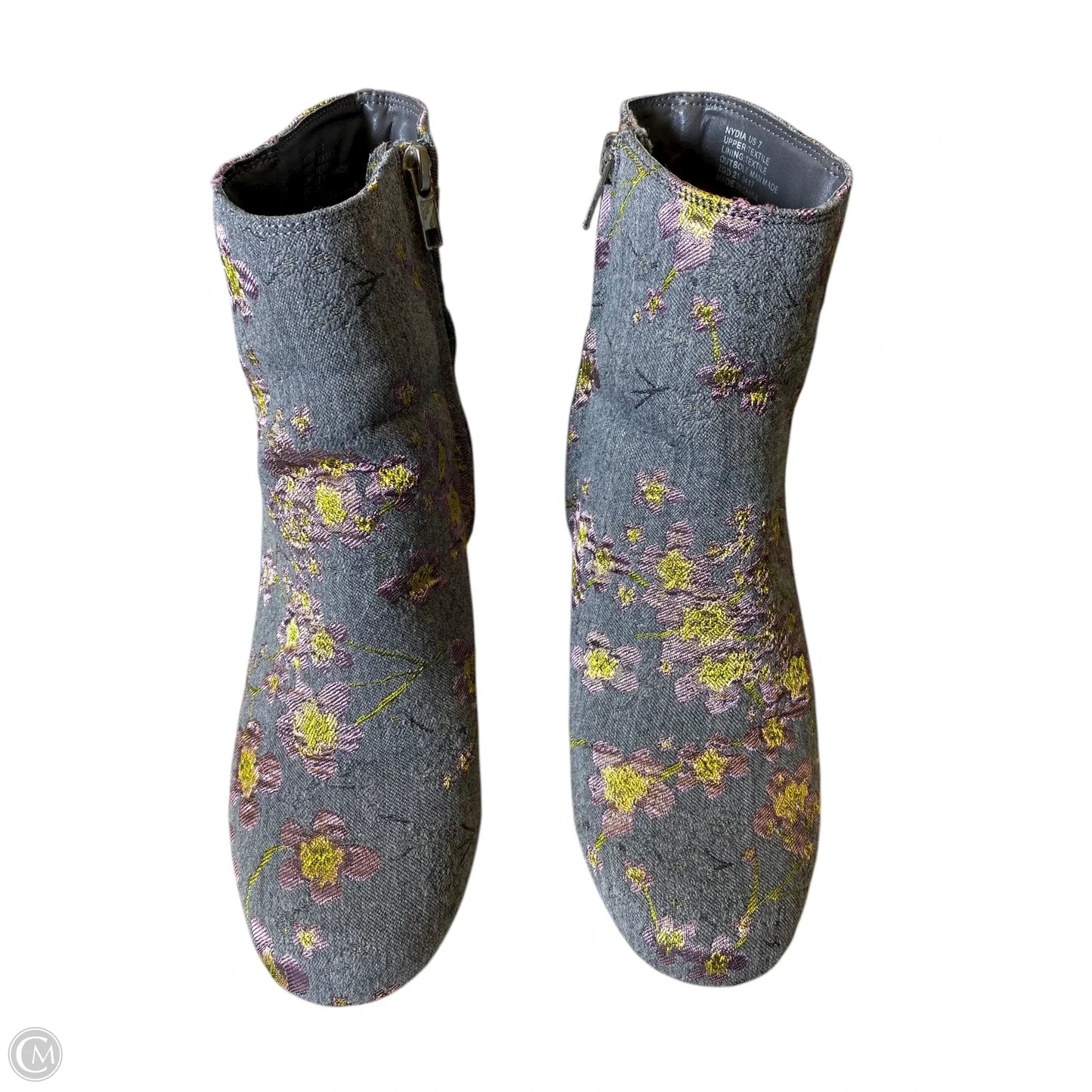 Boots Ankle Heels By Zigi Soho In Floral Print, Size: 7