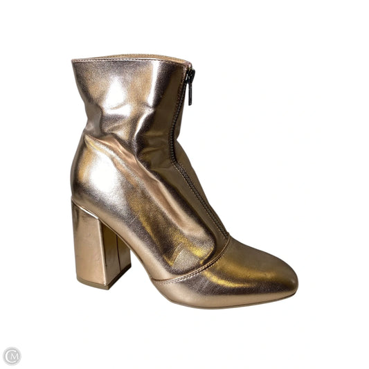 Boots Ankle Heels By Wild Diva In Rose Gold, Size: 7