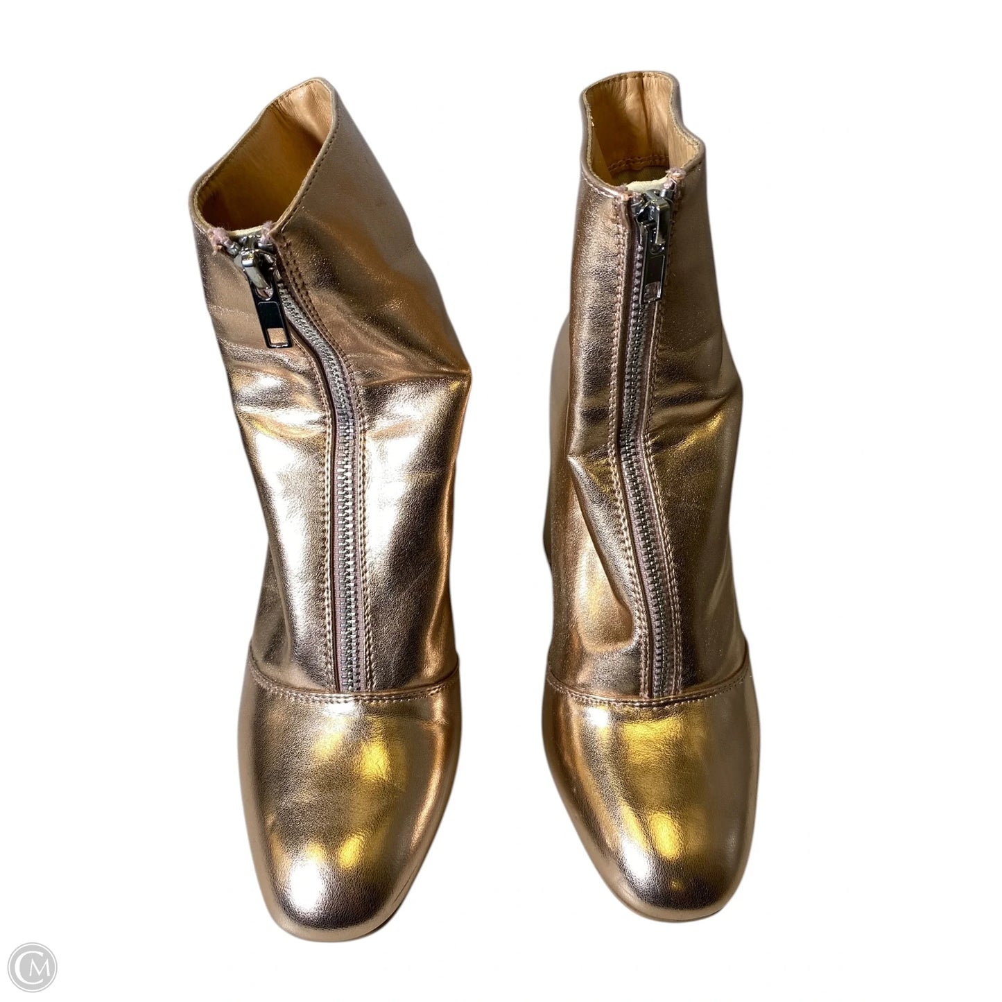 Boots Ankle Heels By Wild Diva In Rose Gold, Size: 7