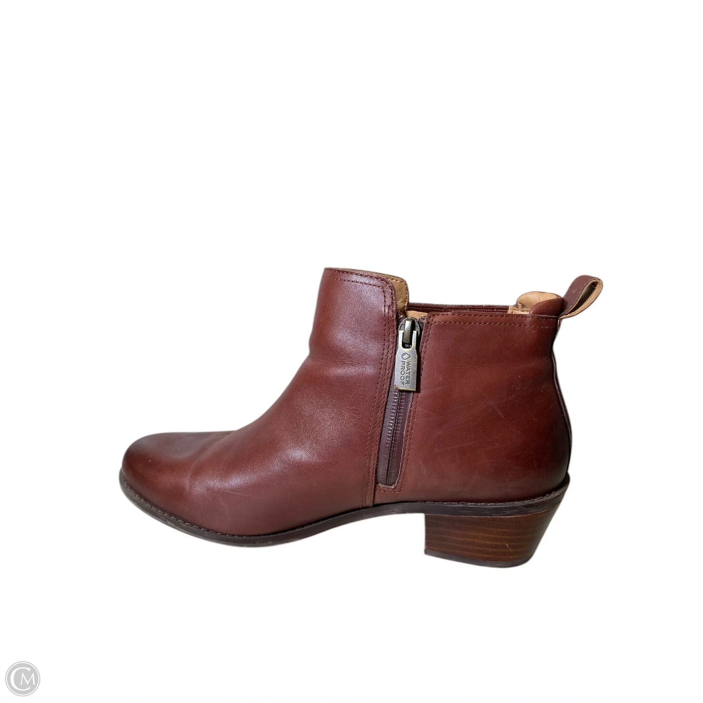 Boots Ankle Heels By Vionic In Brown, Size: 9.5