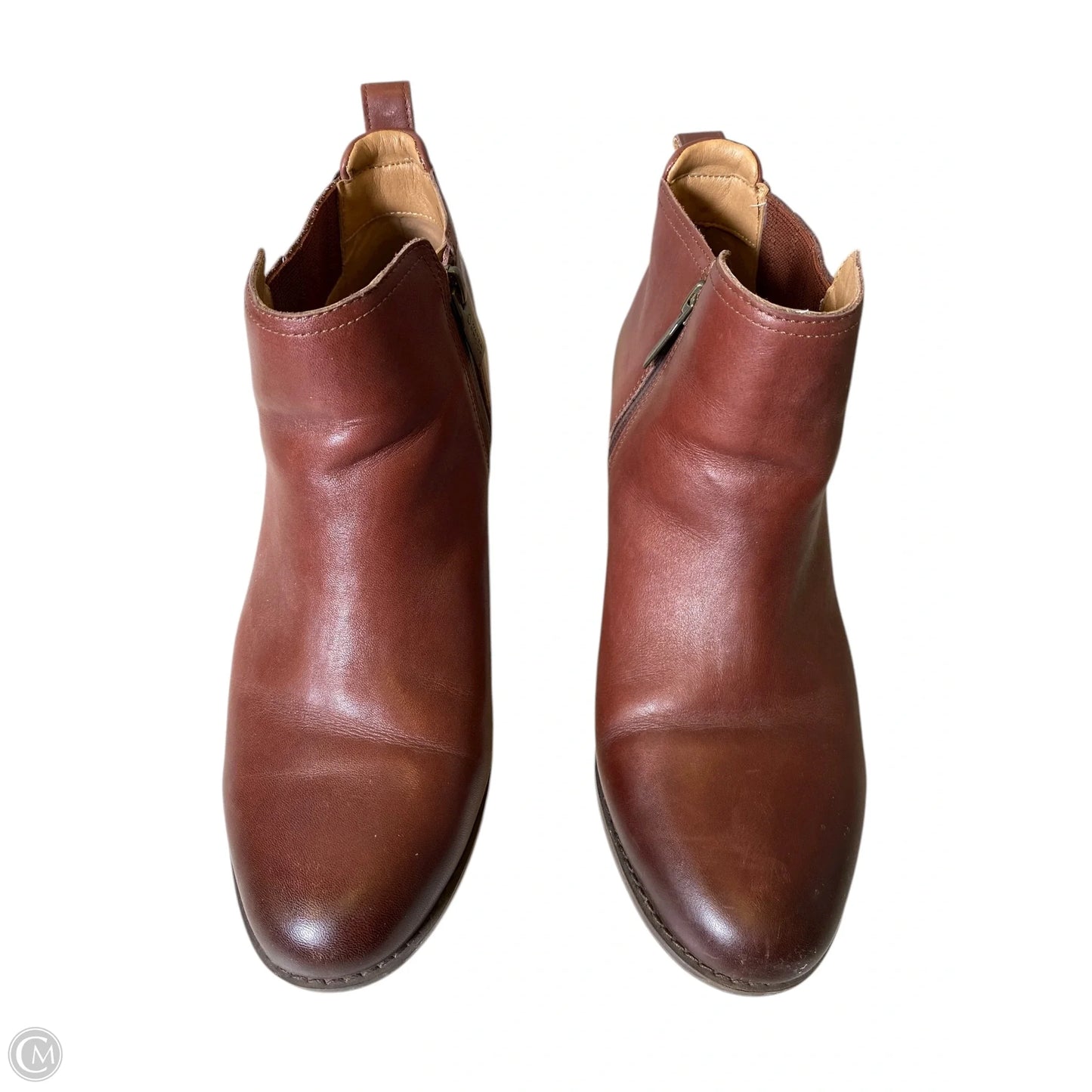 Boots Ankle Heels By Vionic In Brown, Size: 9.5