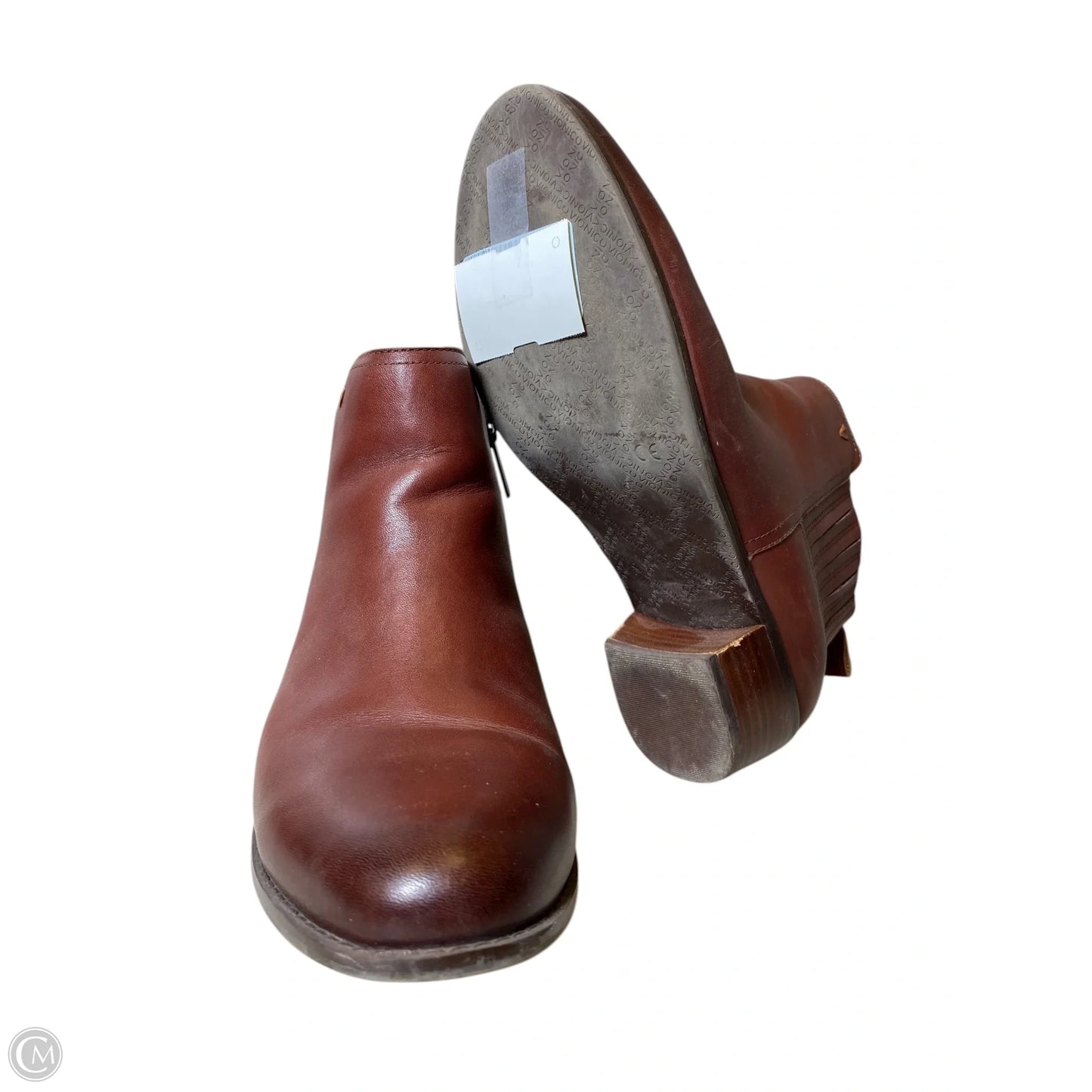 Boots Ankle Heels By Vionic In Brown, Size: 9.5