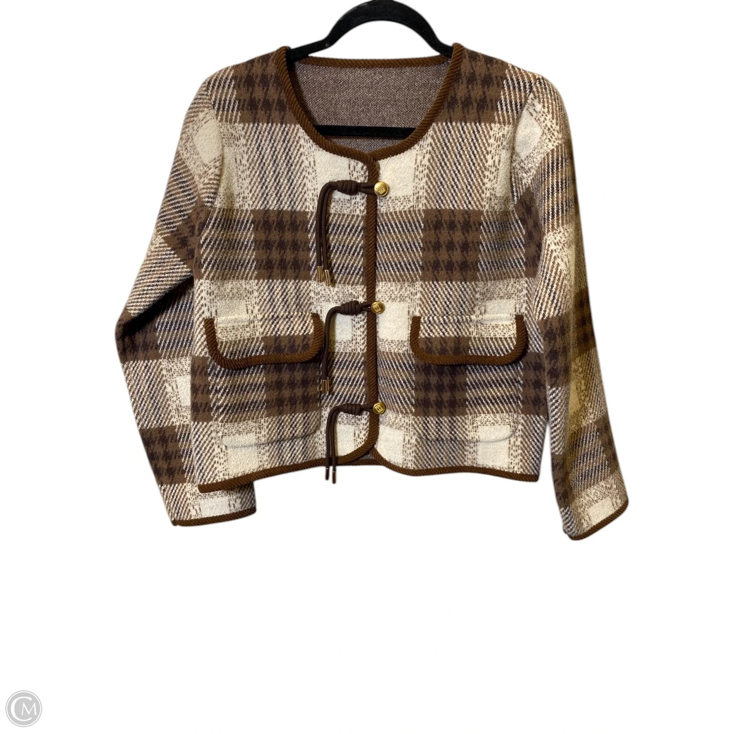 Jacket Other By Clothes Mentor In Brown & Cream, Size: Xs