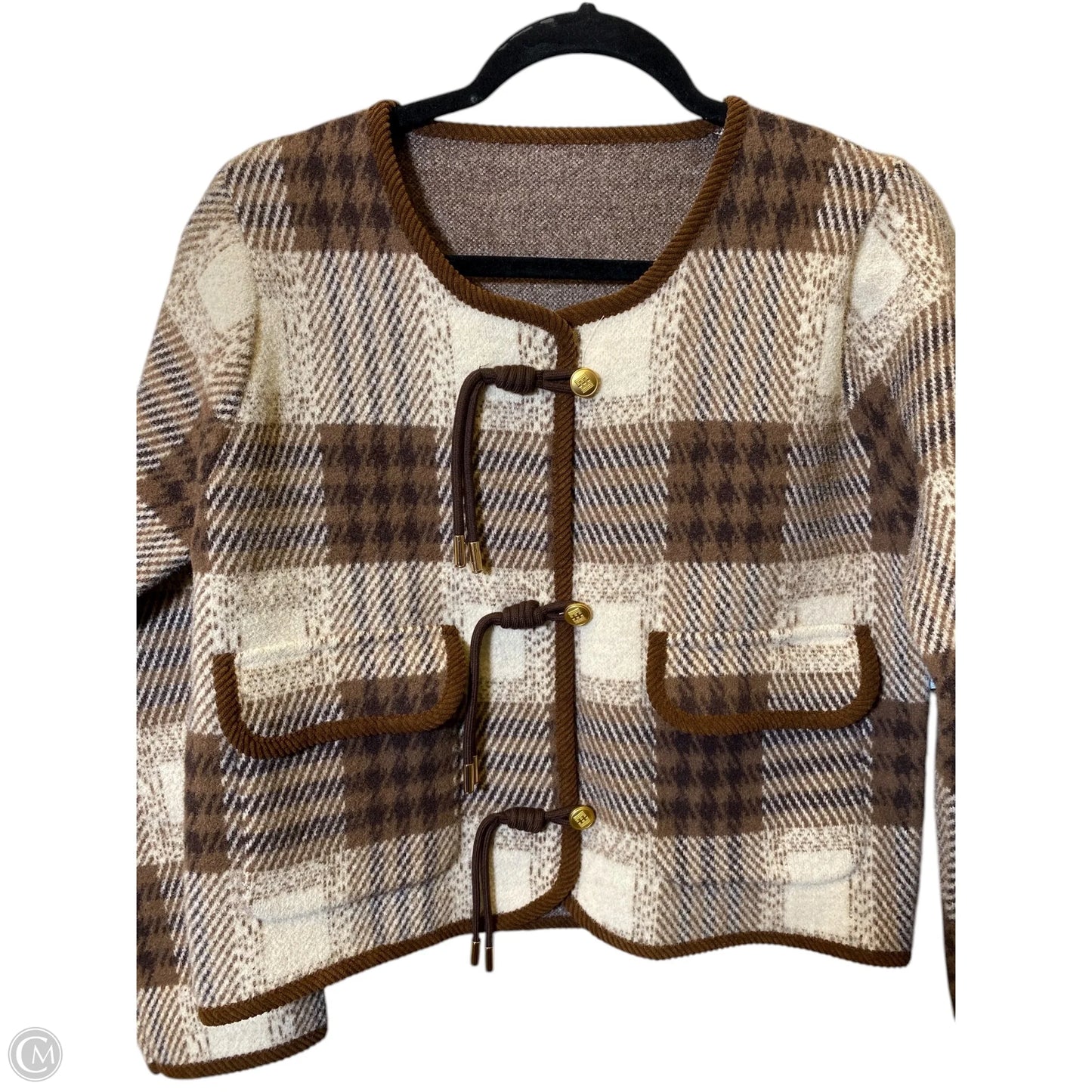 Jacket Other By Clothes Mentor In Brown & Cream, Size: Xs