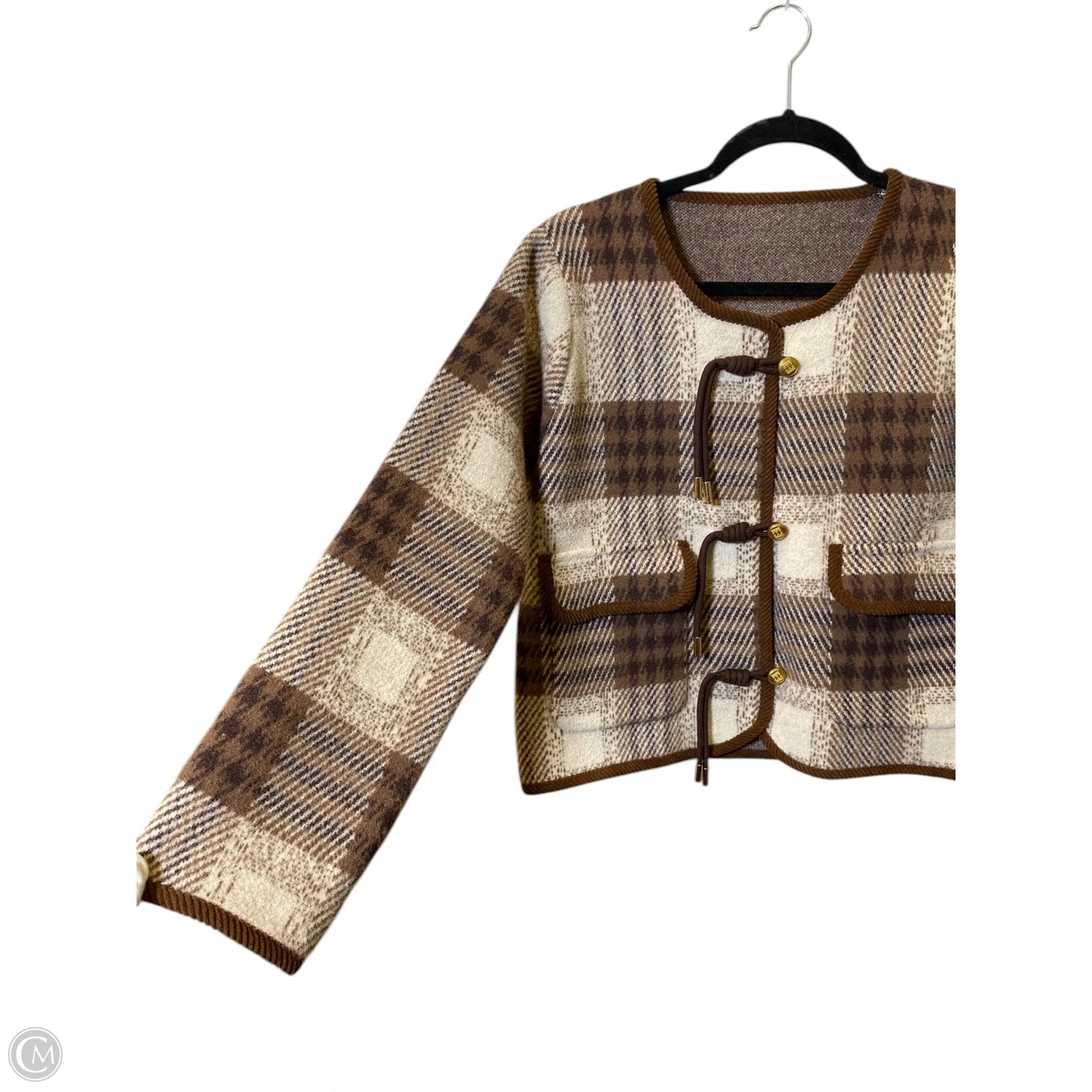 Jacket Other By Clothes Mentor In Brown & Cream, Size: Xs