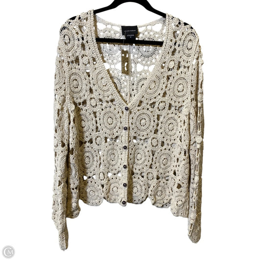 Cardigan By Clothes Mentor In Beige, Size: M