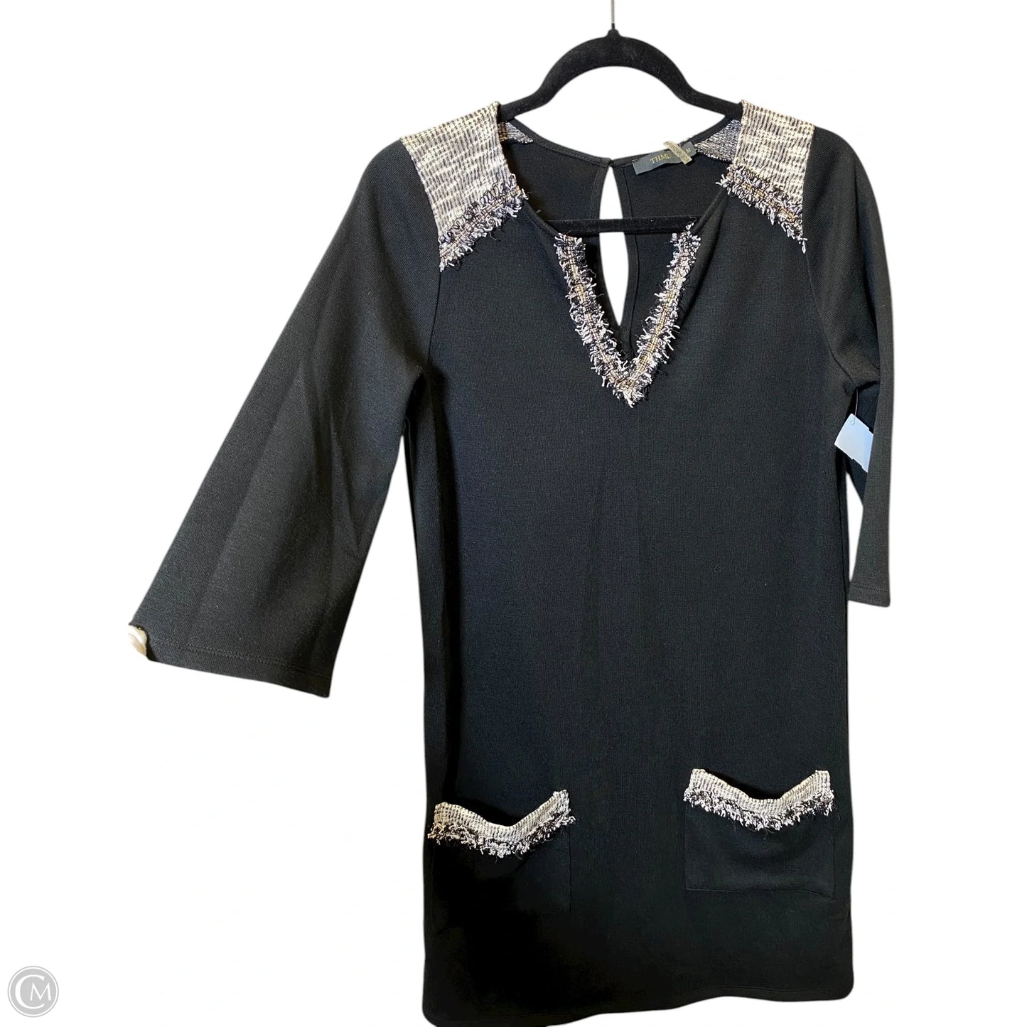 Dress Sweater By Thml In Black & White, Size: M