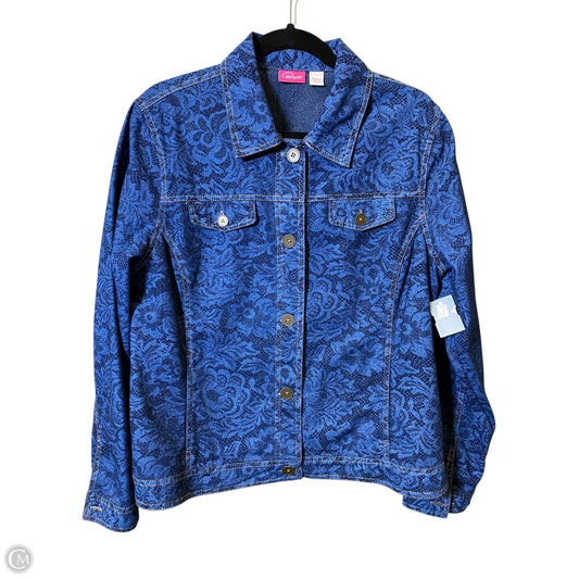 Jacket Denim By Pappagallo In Blue, Size: L
