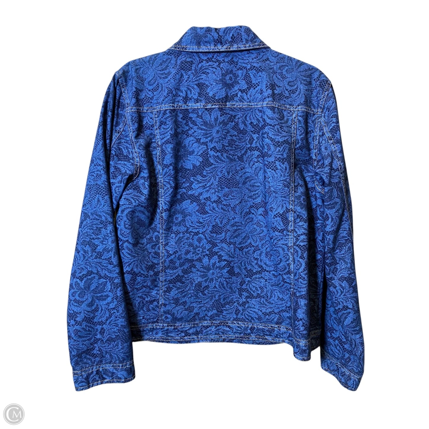 Jacket Denim By Pappagallo In Blue, Size: L