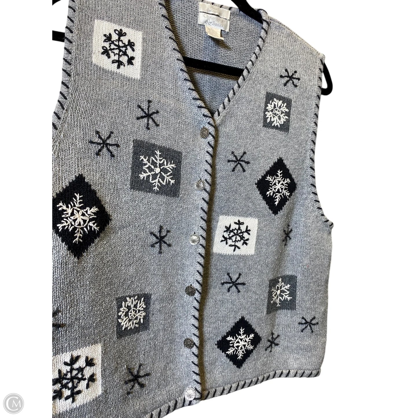 Vest Sweater By Christopher And Banks In Multi-colored, Size: Xl