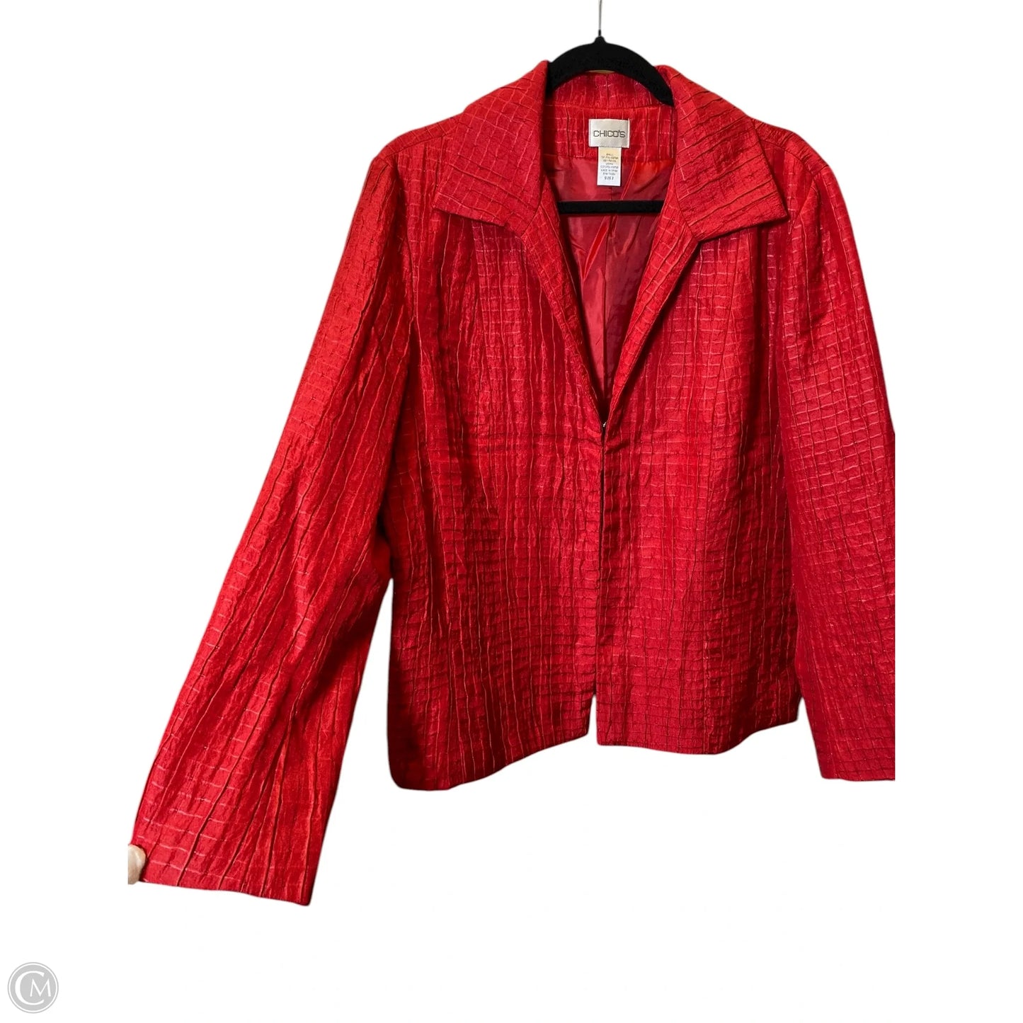 Blazer By Chicos In Red, Size: L
