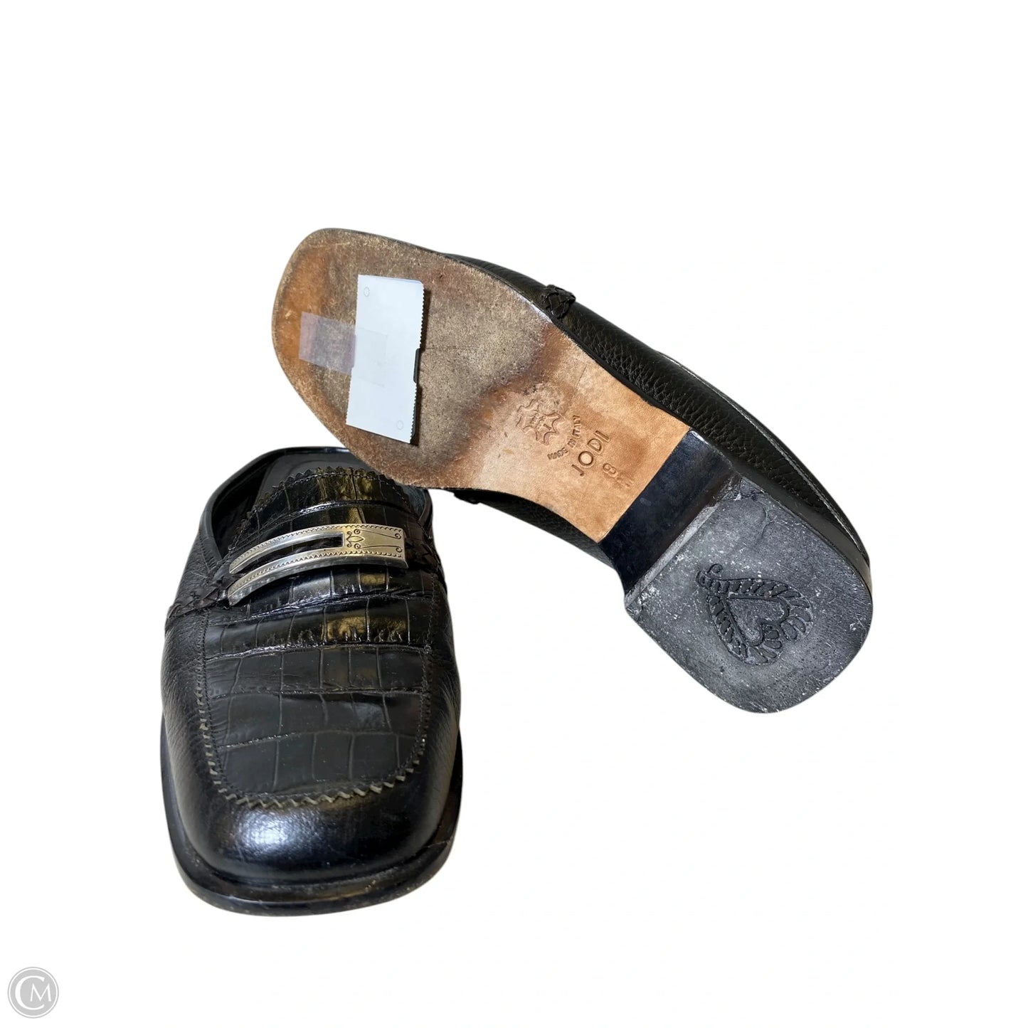 Shoes Heels Block By Brighton In Black & Silver, Size: 8