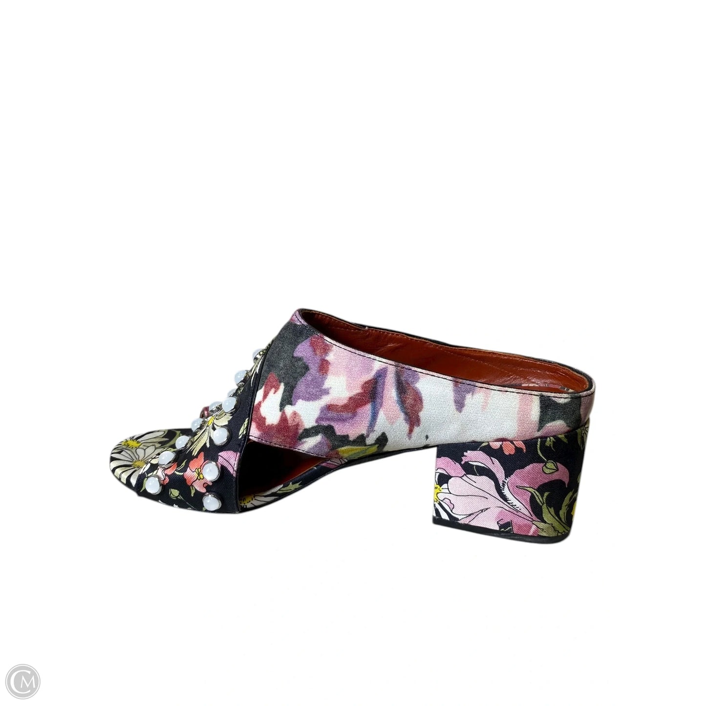 Shoes Heels Block By Clothes Mentor In Floral Print, Size: 8.5