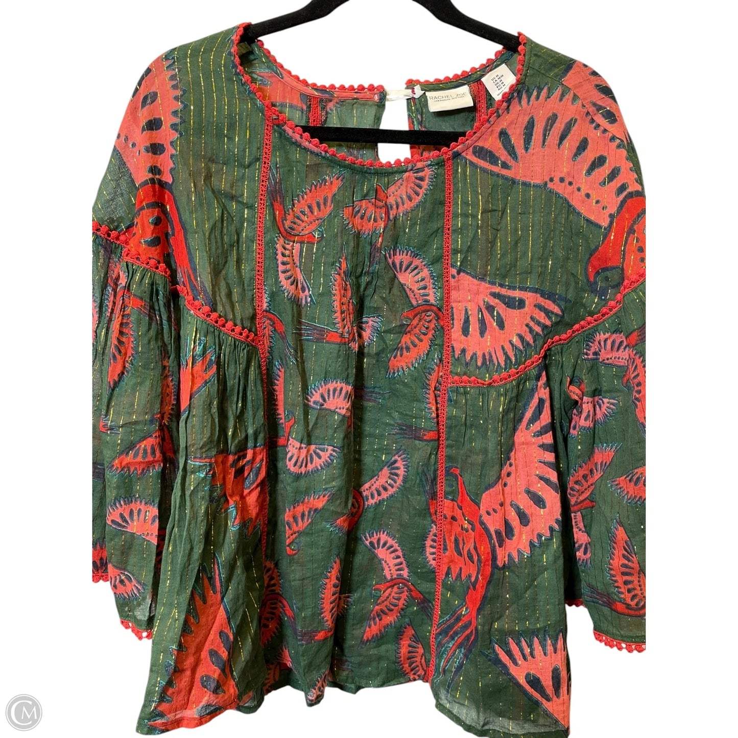 Blouse 3/4 Sleeve By Rachel Zoe In Multi-colored, Size: M