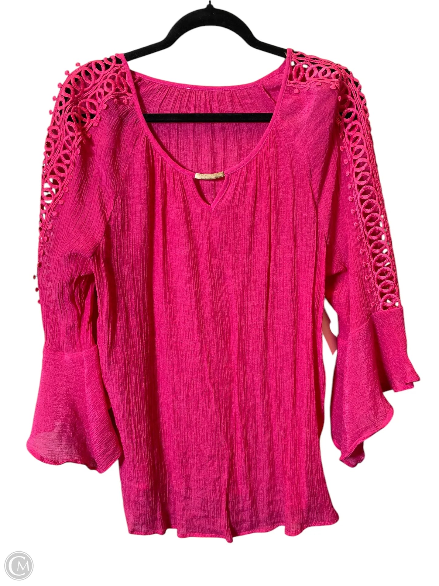 Top Long Sleeve By Clothes Mentor In Pink, Size: L