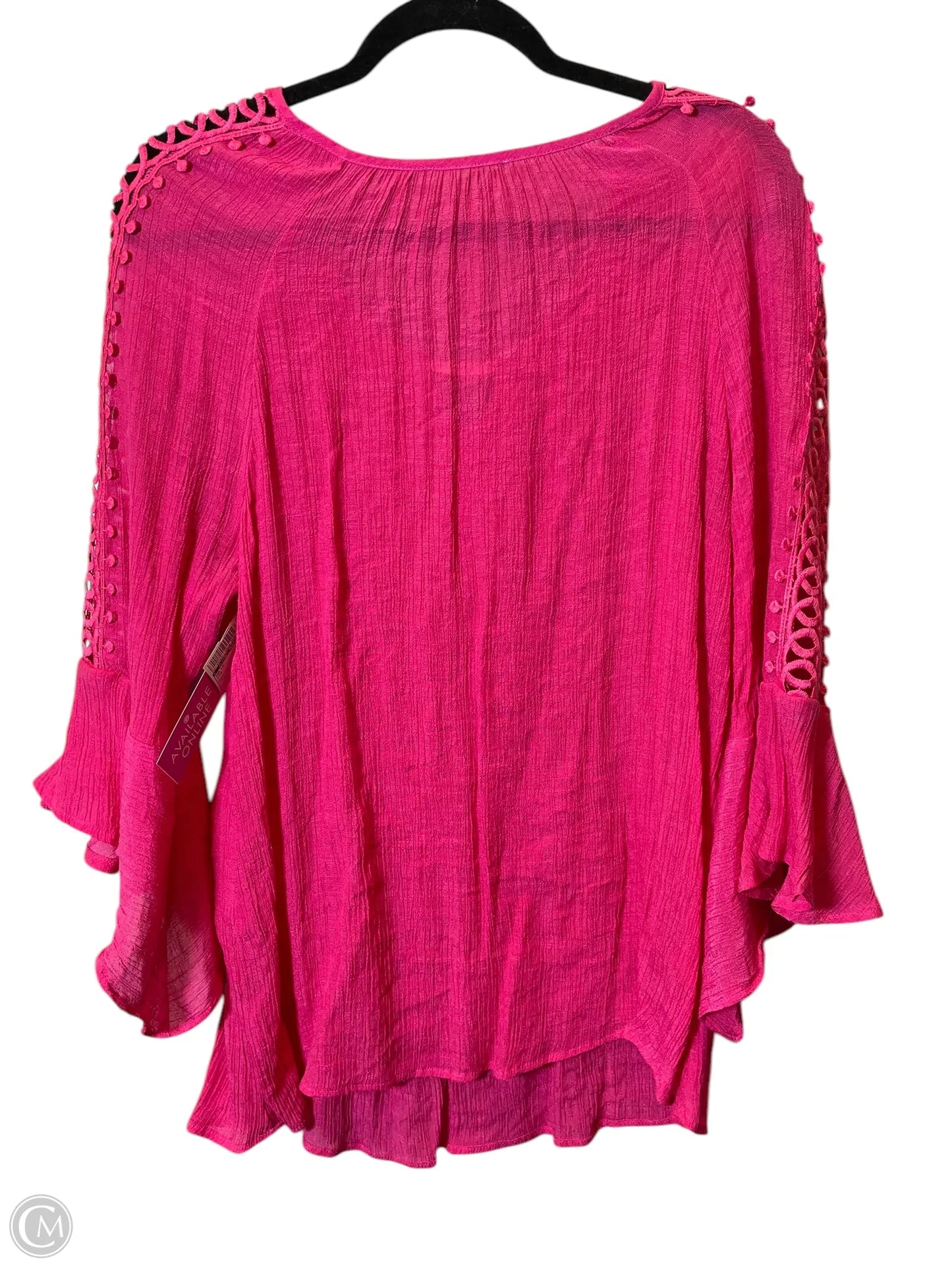 Top Long Sleeve By Clothes Mentor In Pink, Size: L