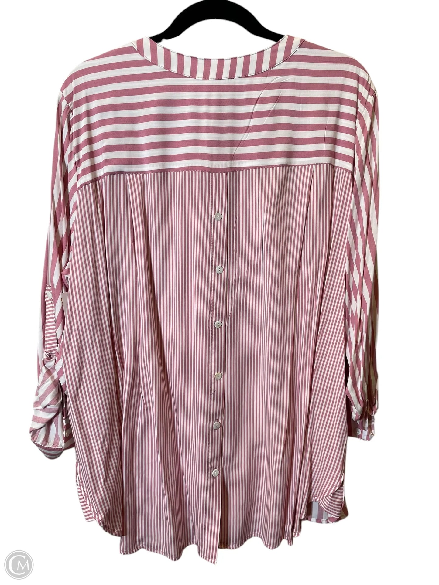 Top Long Sleeve By Jane And Delancey In Striped Pattern, Size: Xl