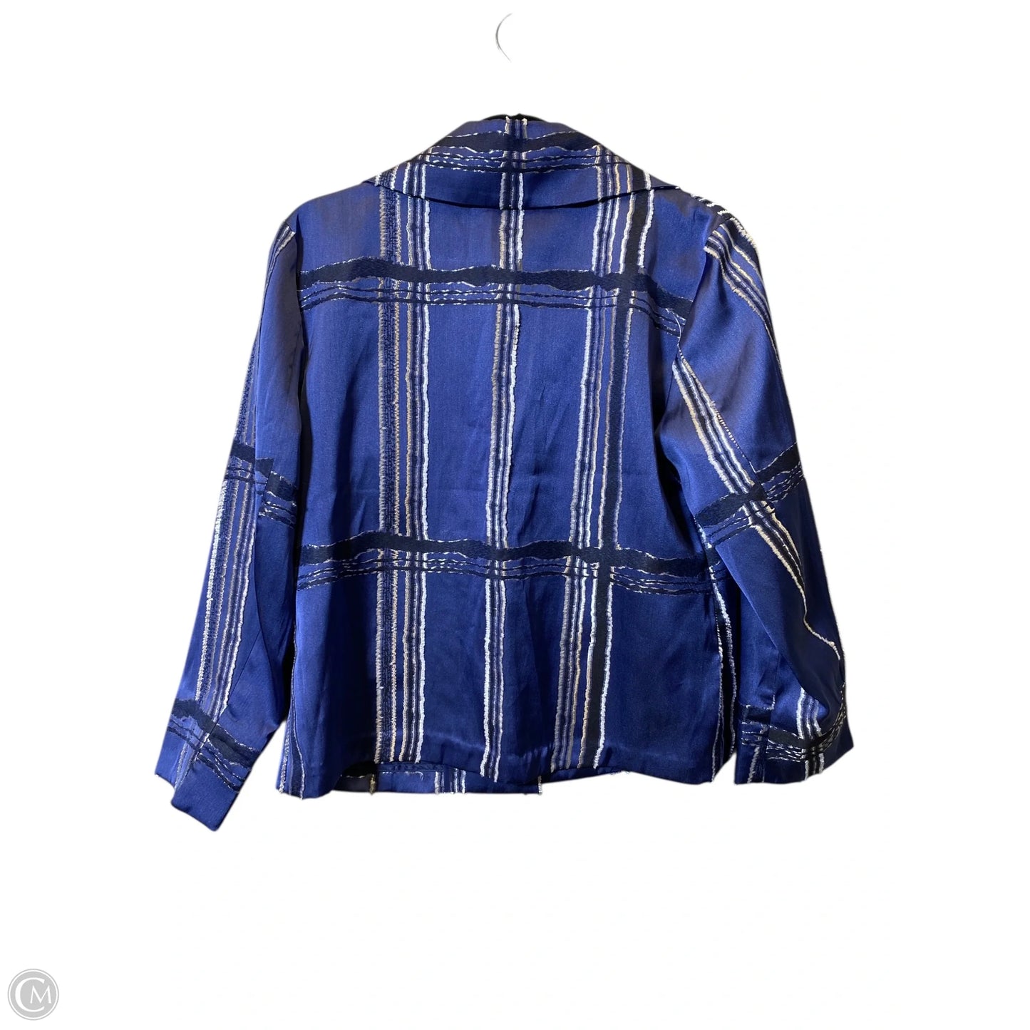 Jacket Other By Chicos In Blue & White, Size: M