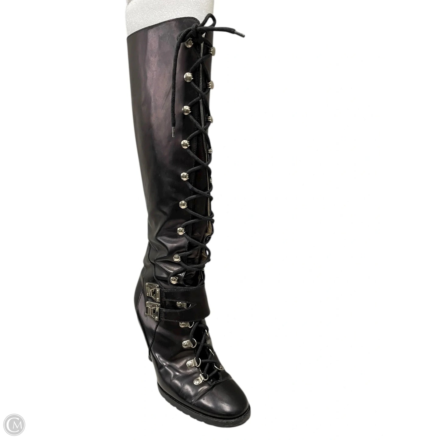 Boots Designer By Michael Kors In Black, Size: 8