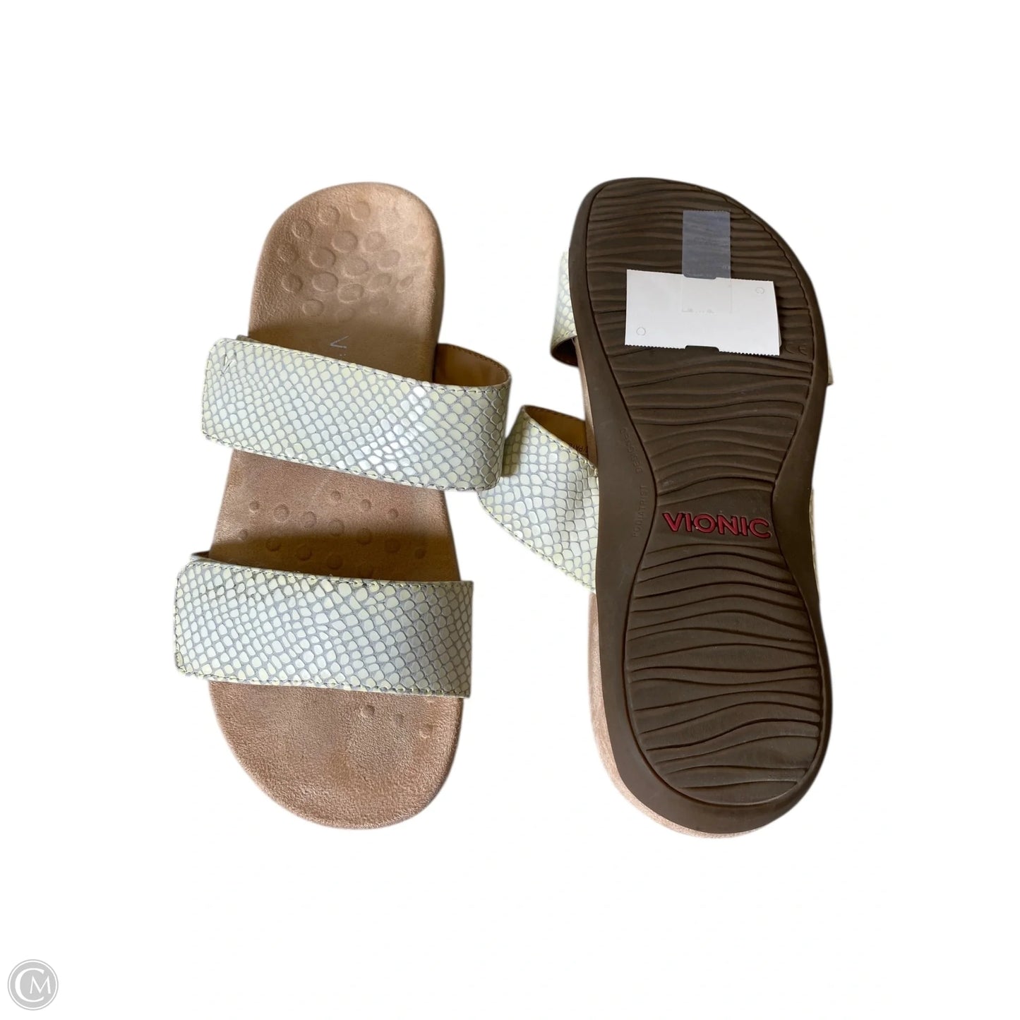 Sandals Flats By Vionic In Cream, Size: 8