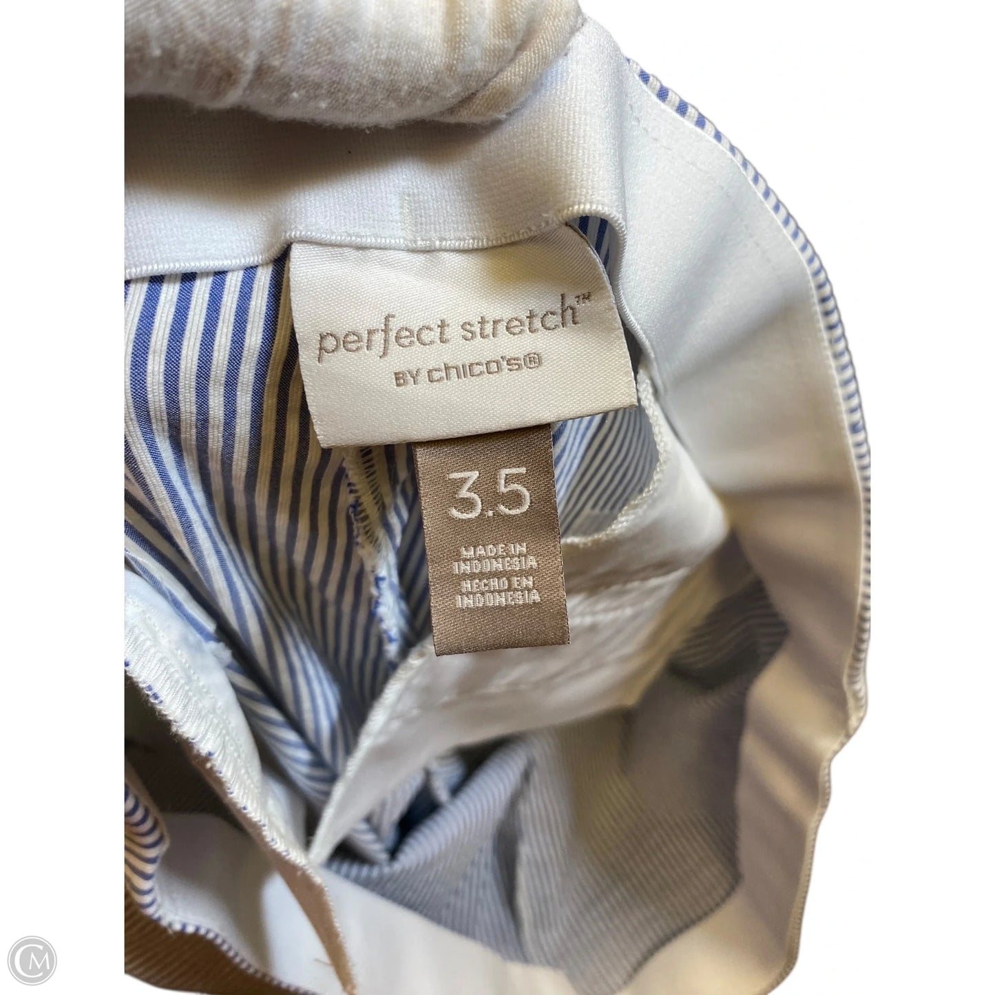 Pants Wide Leg By Chicos In Blue & White, Size: 16