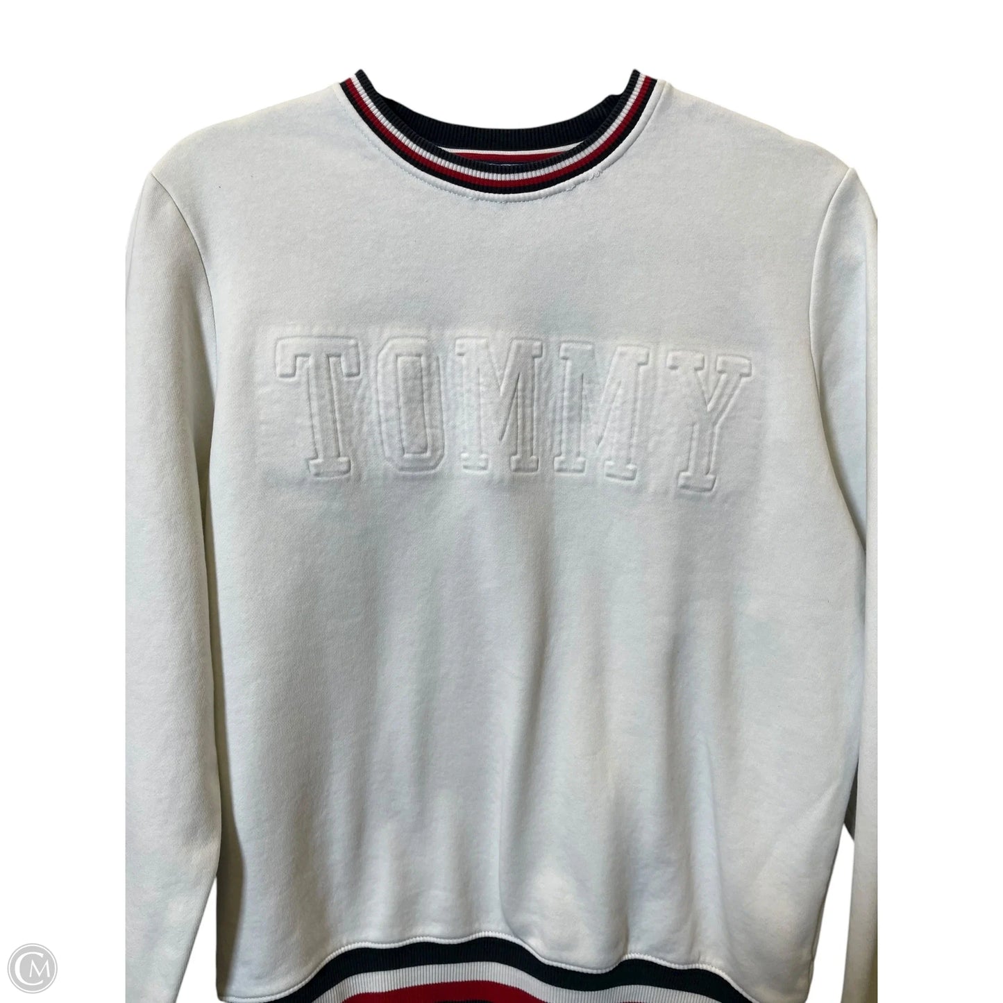 Sweatshirt Crewneck By Tommy Hilfiger In White, Size: S