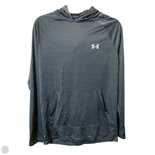 Athletic Sweatshirt Hoodie By Under Armour In Grey, Size: M