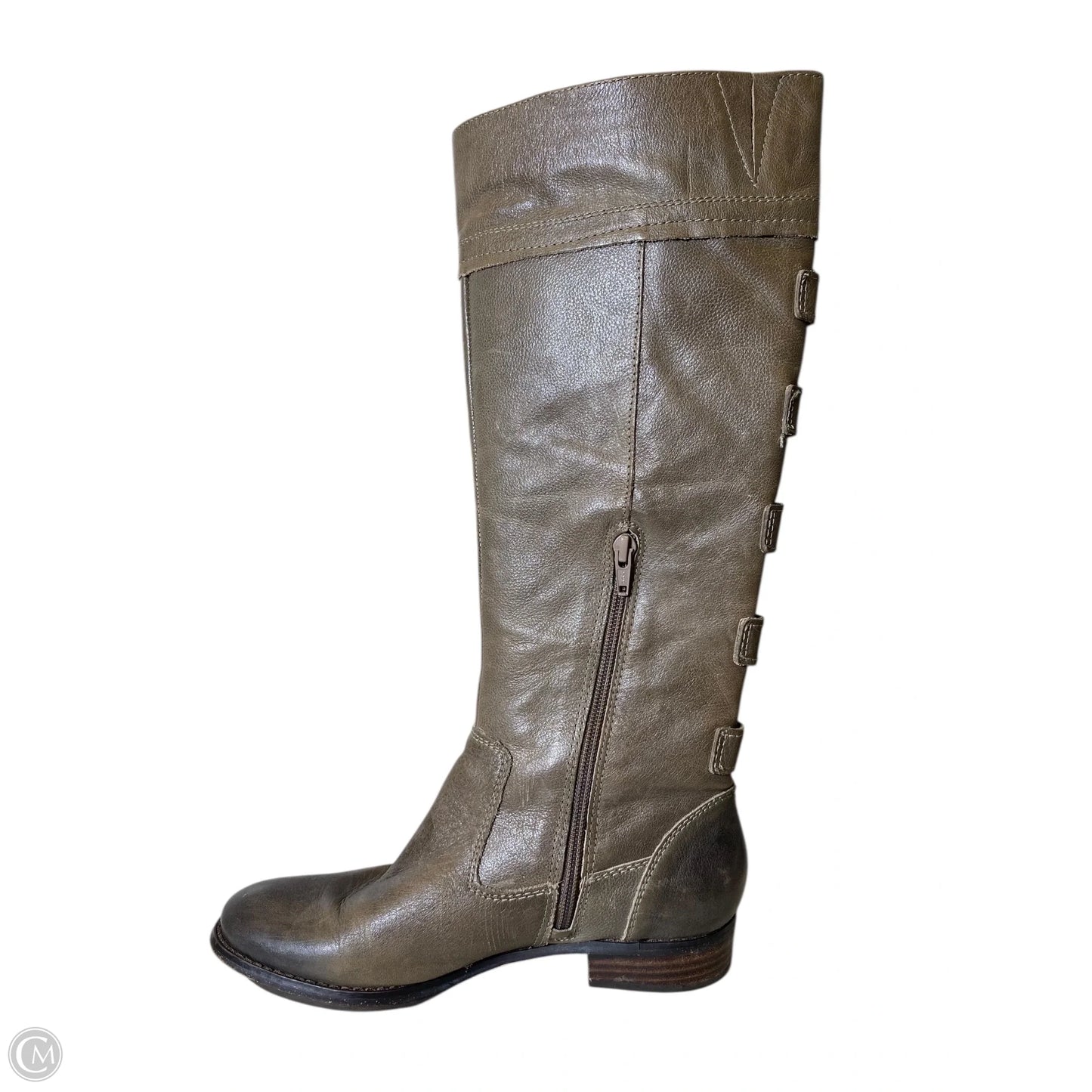 Boots Knee Flats By Arturo Chiang In Taupe, Size: 6.5