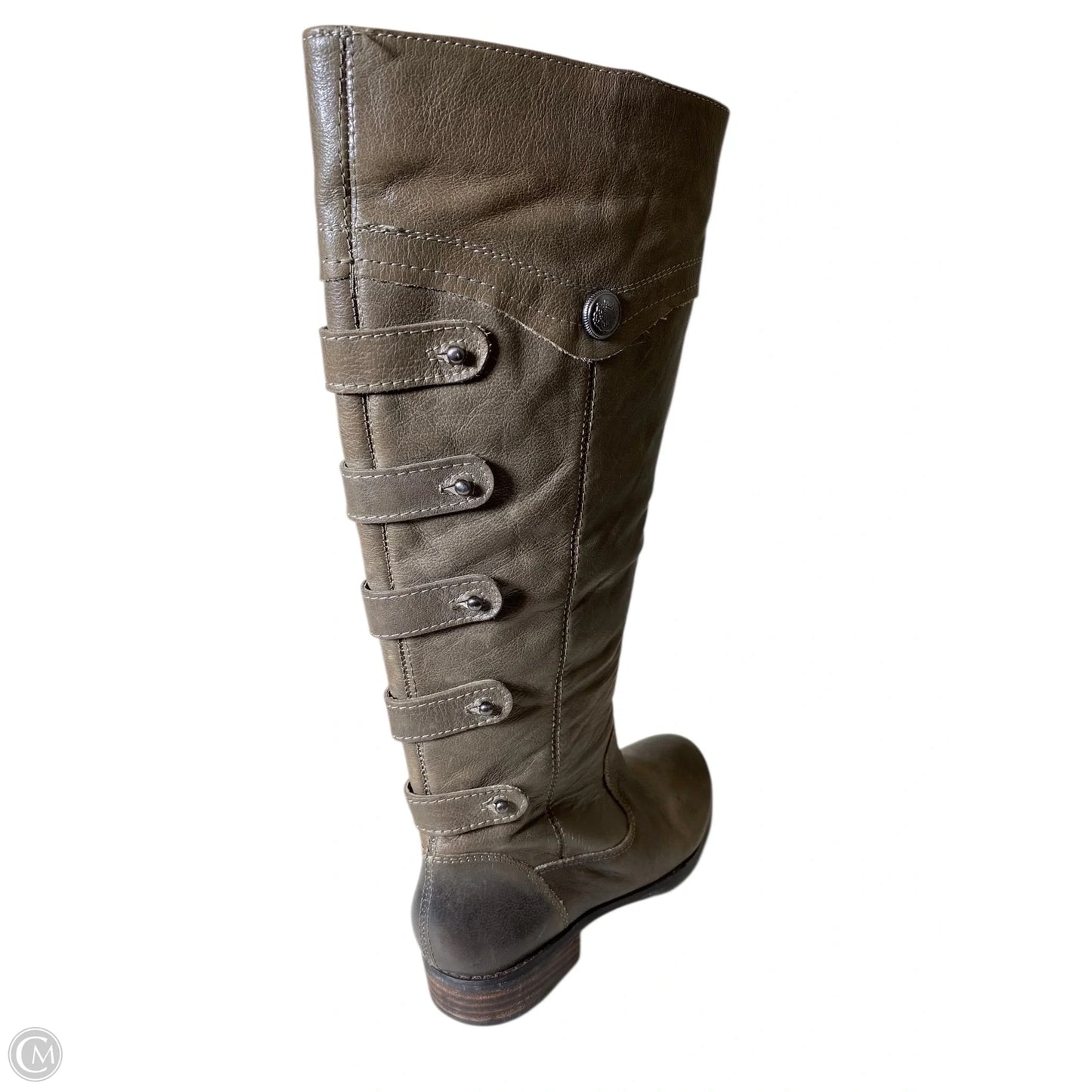 Boots Knee Flats By Arturo Chiang In Taupe, Size: 6.5