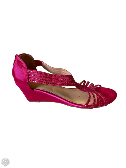 Shoes Heels Wedge By Clothes Mentor In Pink, Size: 9