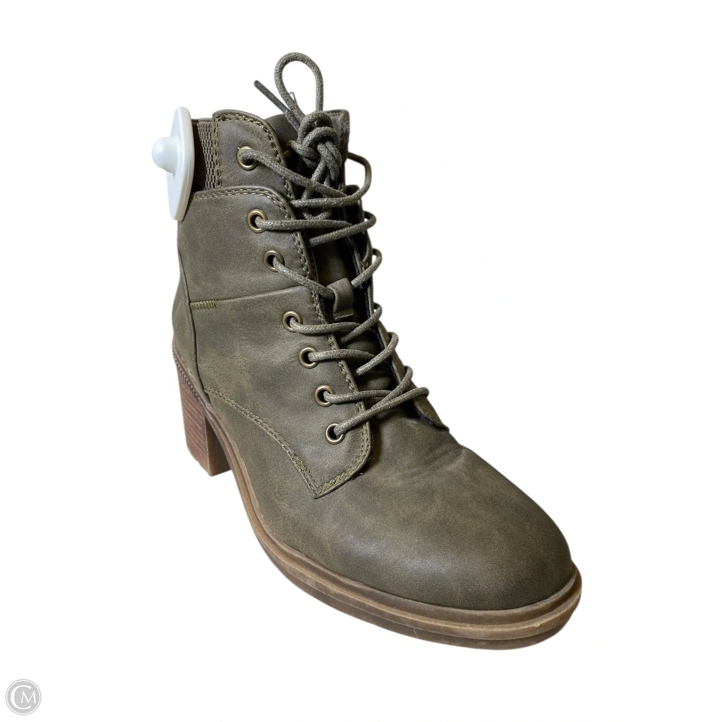 Boots Ankle Heels By Crown Vintage In Green, Size: 9.5