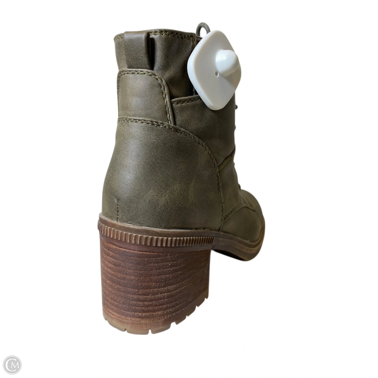 Boots Ankle Heels By Crown Vintage In Green, Size: 9.5