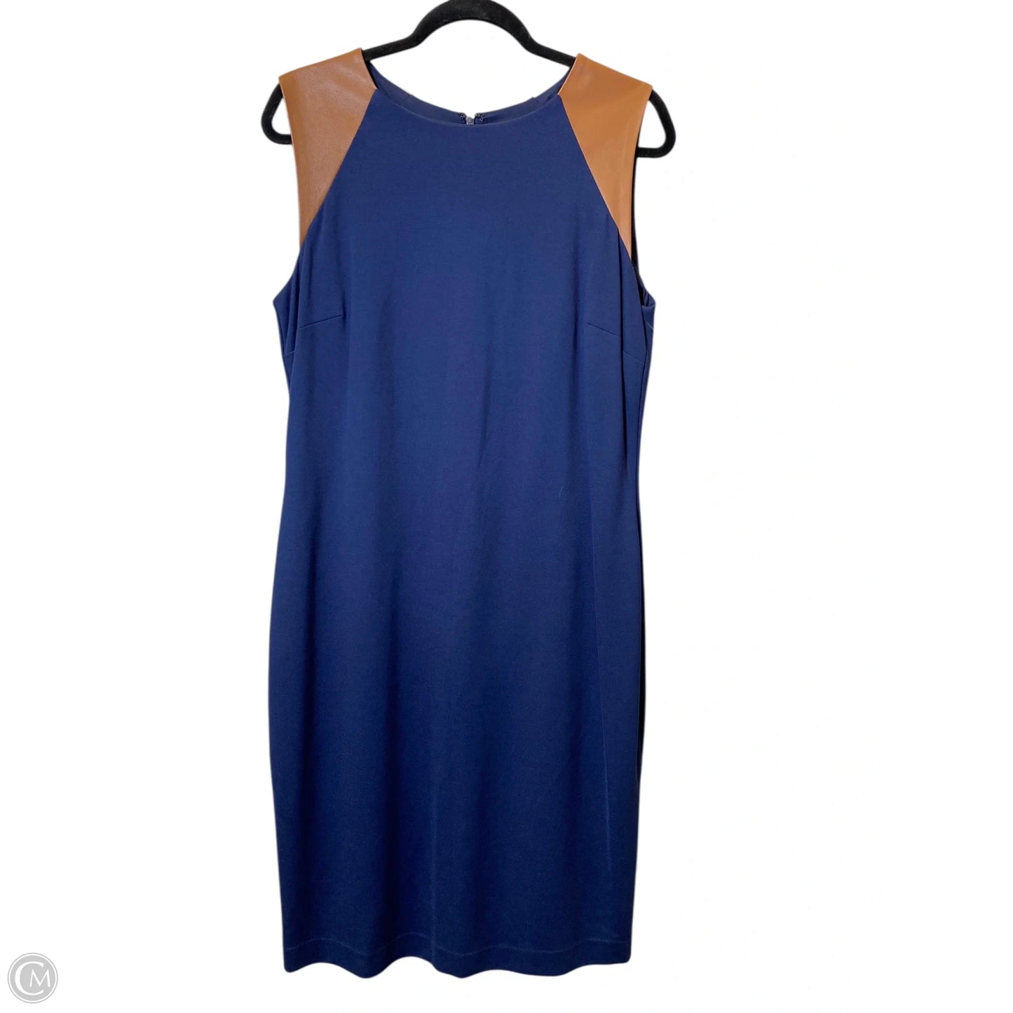 Dress Casual Midi By Lauren By Ralph Lauren In Navy, Size: 14