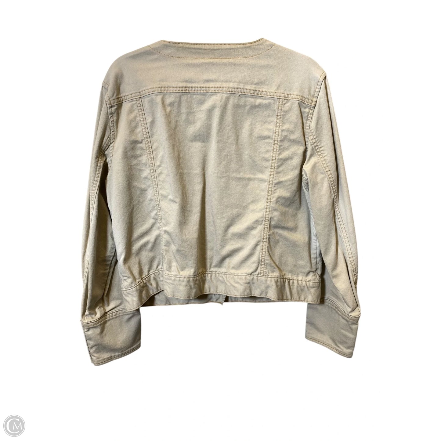 Jacket Denim By Gap In Beige, Size: Xl