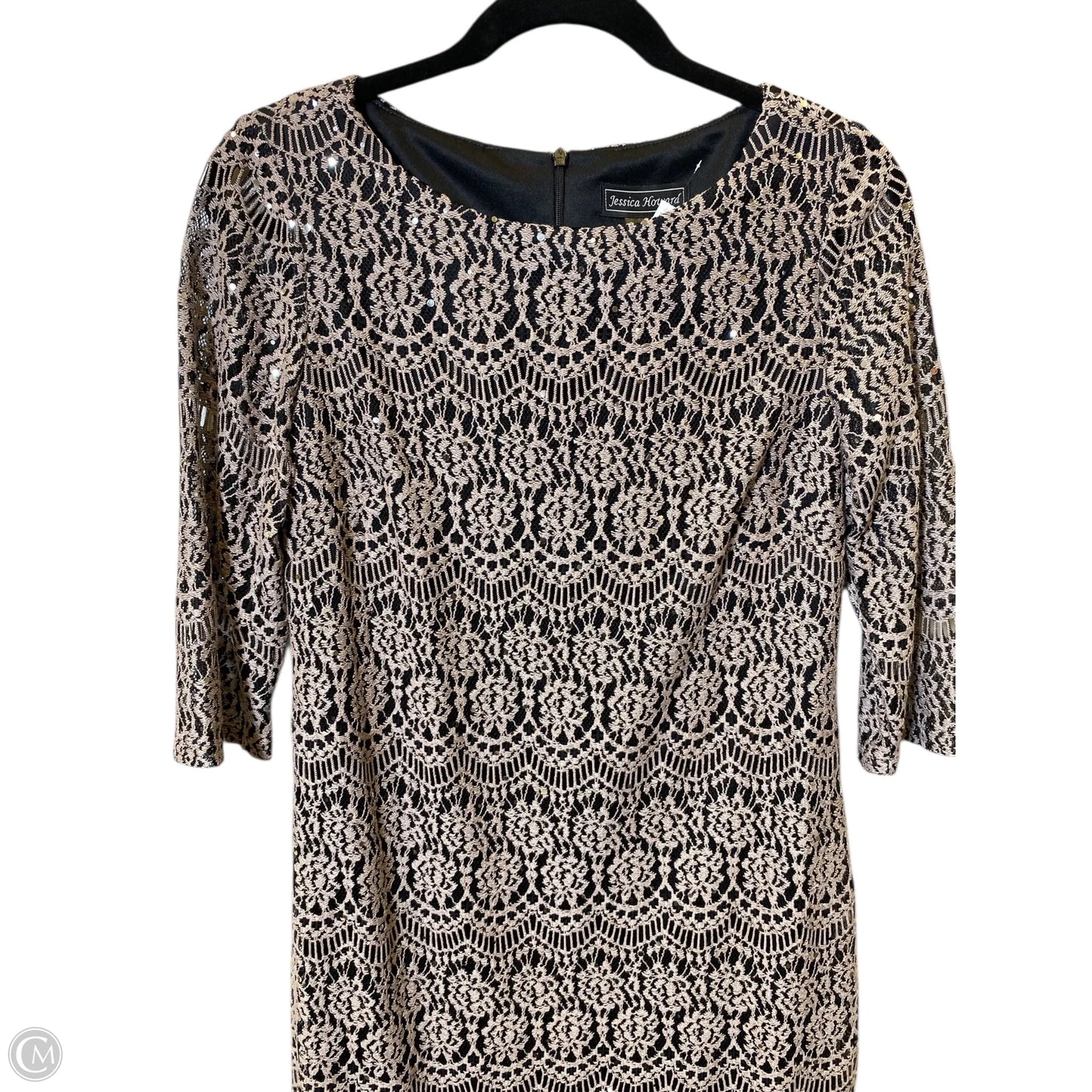 Dress Casual Short By Jessica Howard In Blue & Tan, Size: L