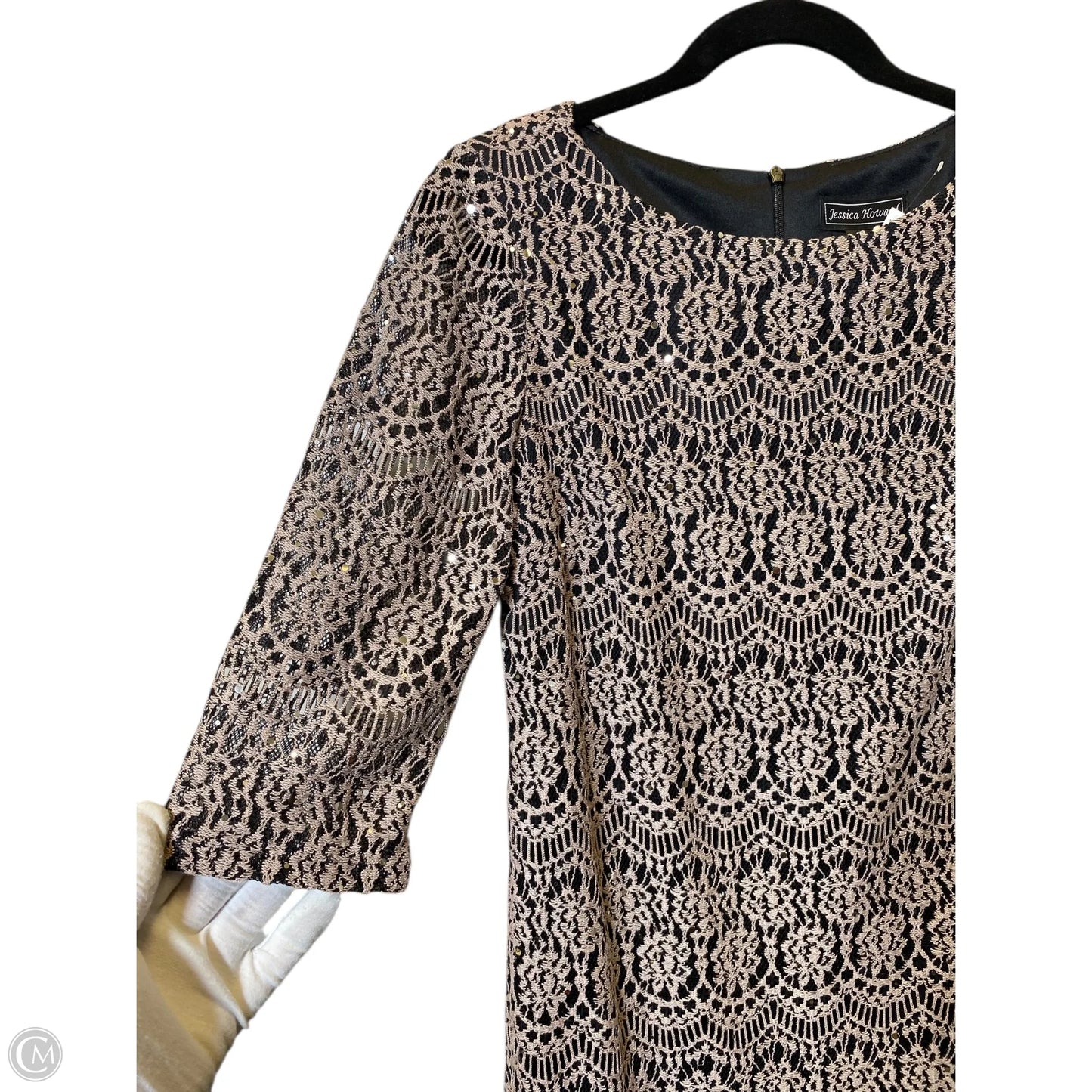 Dress Casual Short By Jessica Howard In Blue & Tan, Size: L