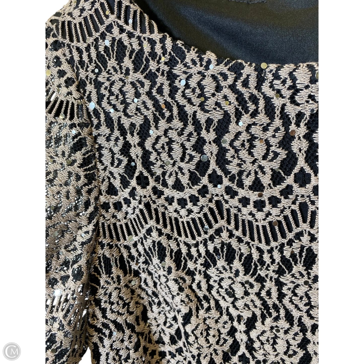 Dress Casual Short By Jessica Howard In Blue & Tan, Size: L