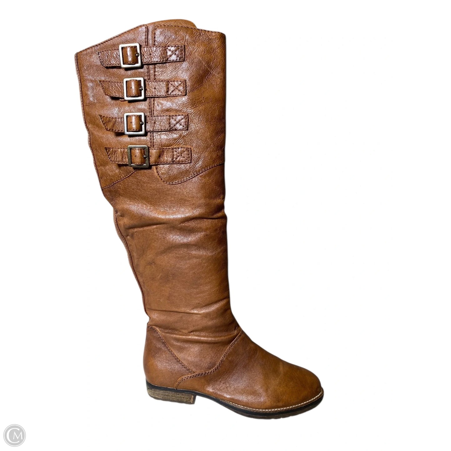 Boots Knee Flats By Clothes Mentor In Brown, Size: 8