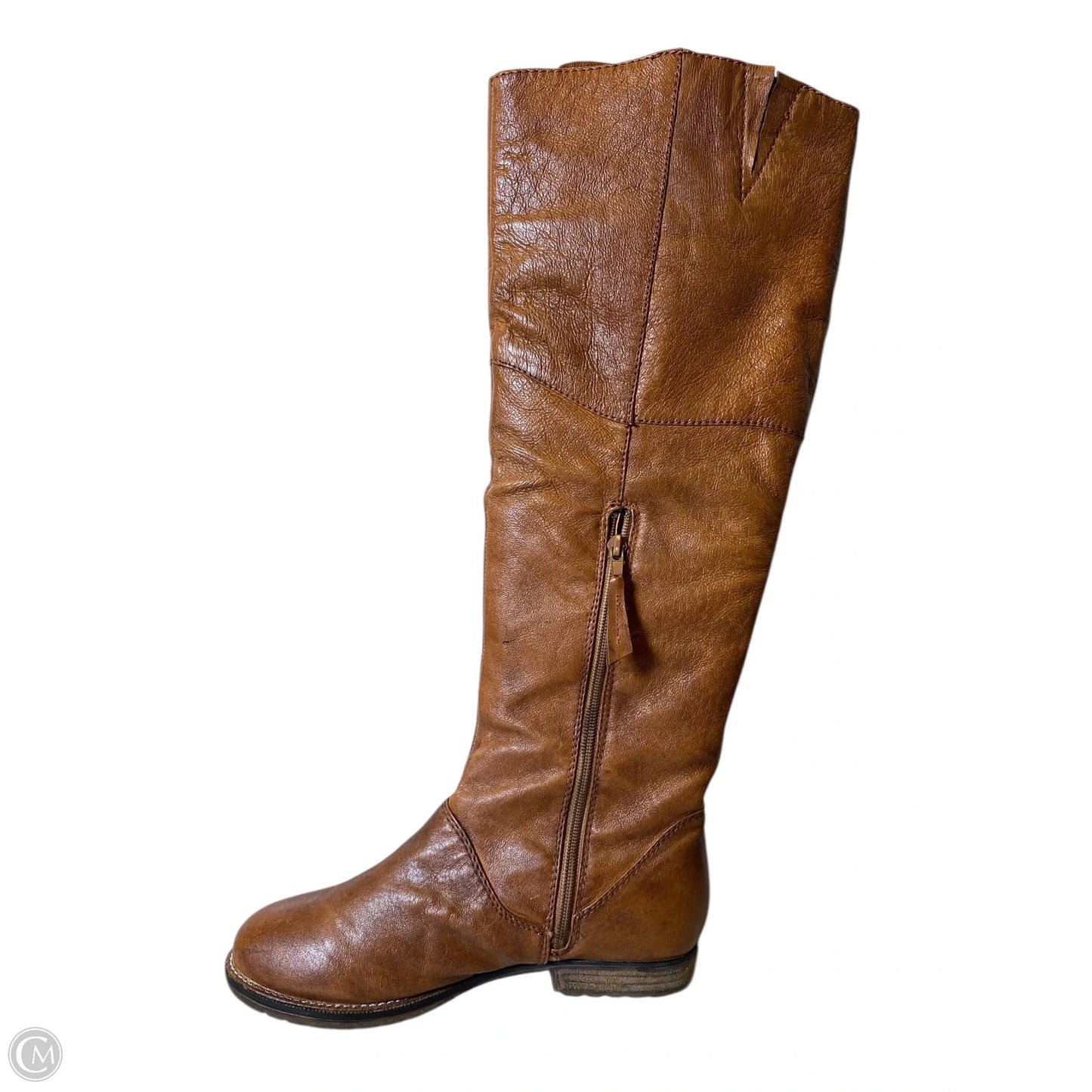 Boots Knee Flats By Clothes Mentor In Brown, Size: 8