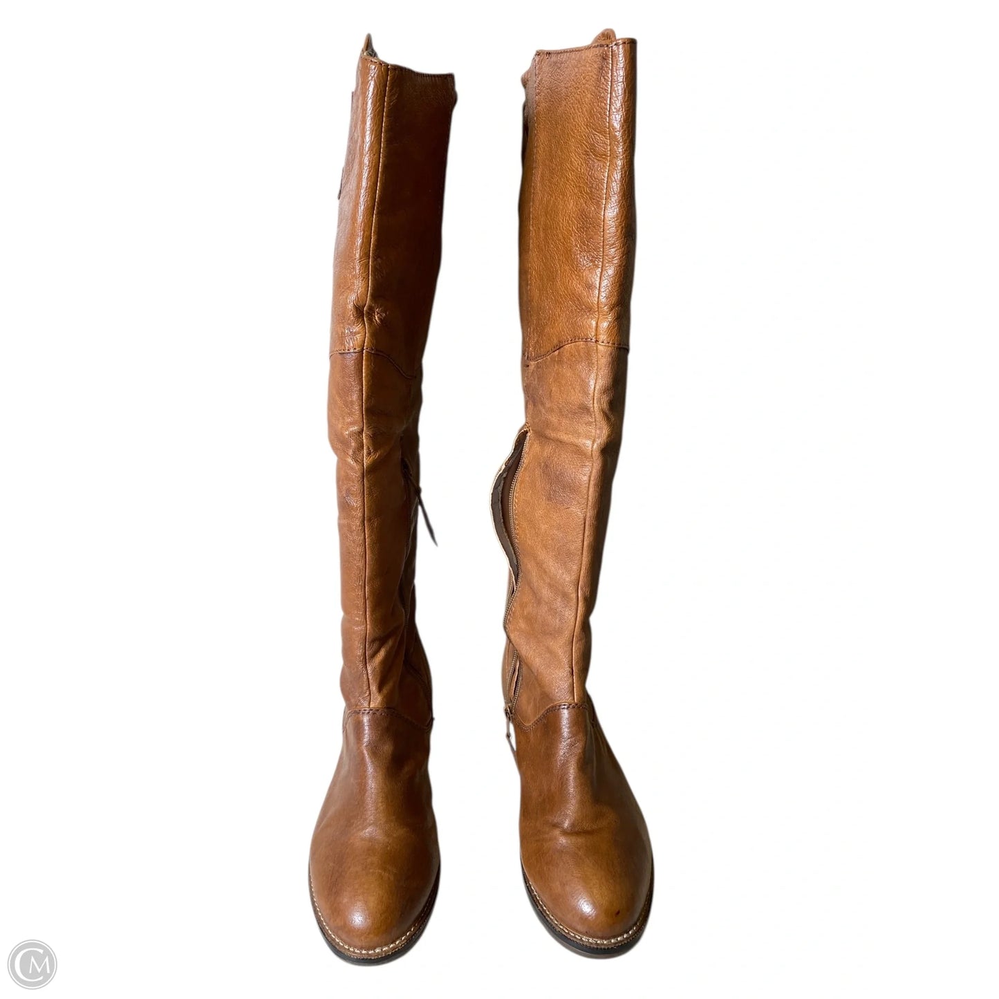 Boots Knee Flats By Clothes Mentor In Brown, Size: 8