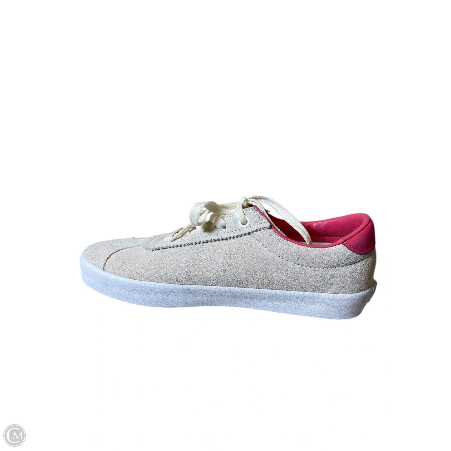 Shoes Flats By Vans In Cream & Pink, Size: 8