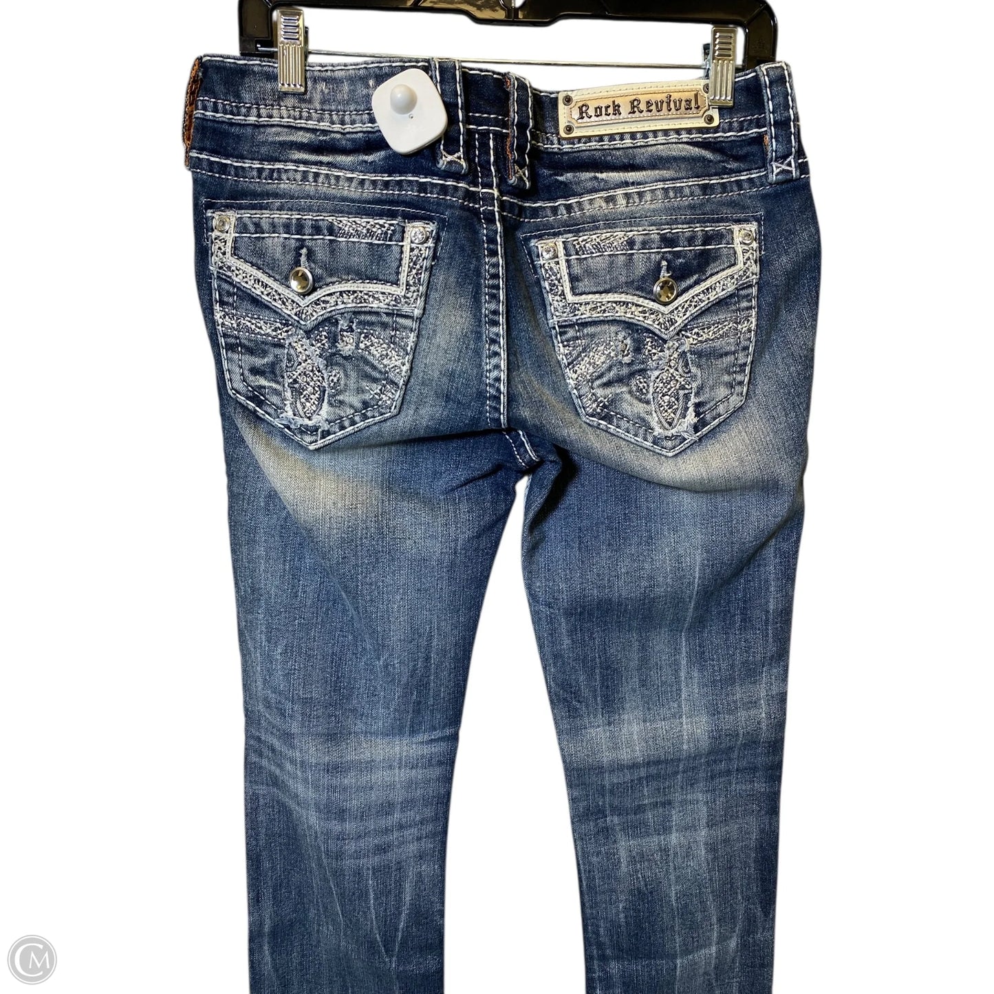 Jeans Straight By Rock Revival In Blue Denim, Size: 8