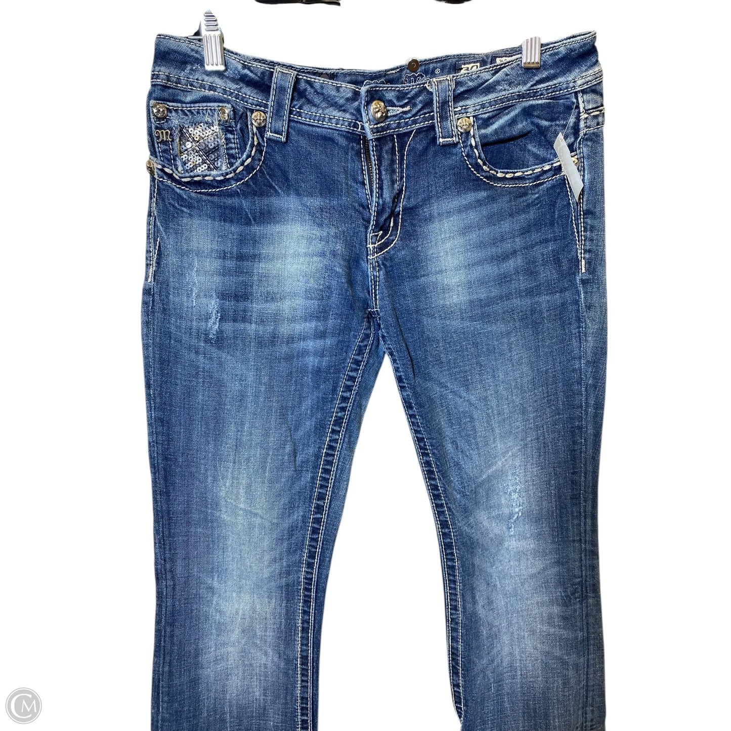 Jeans Flared By Miss Me In Blue Denim, Size: 10