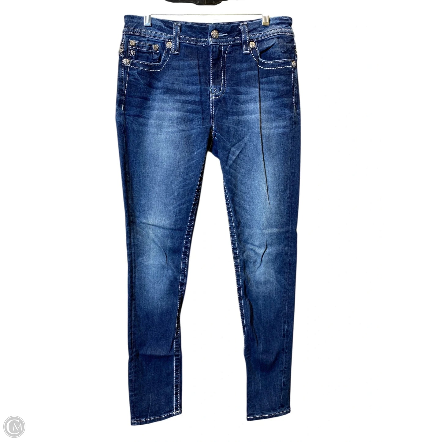Jeans Skinny By Miss Me In Blue Denim, Size: 8