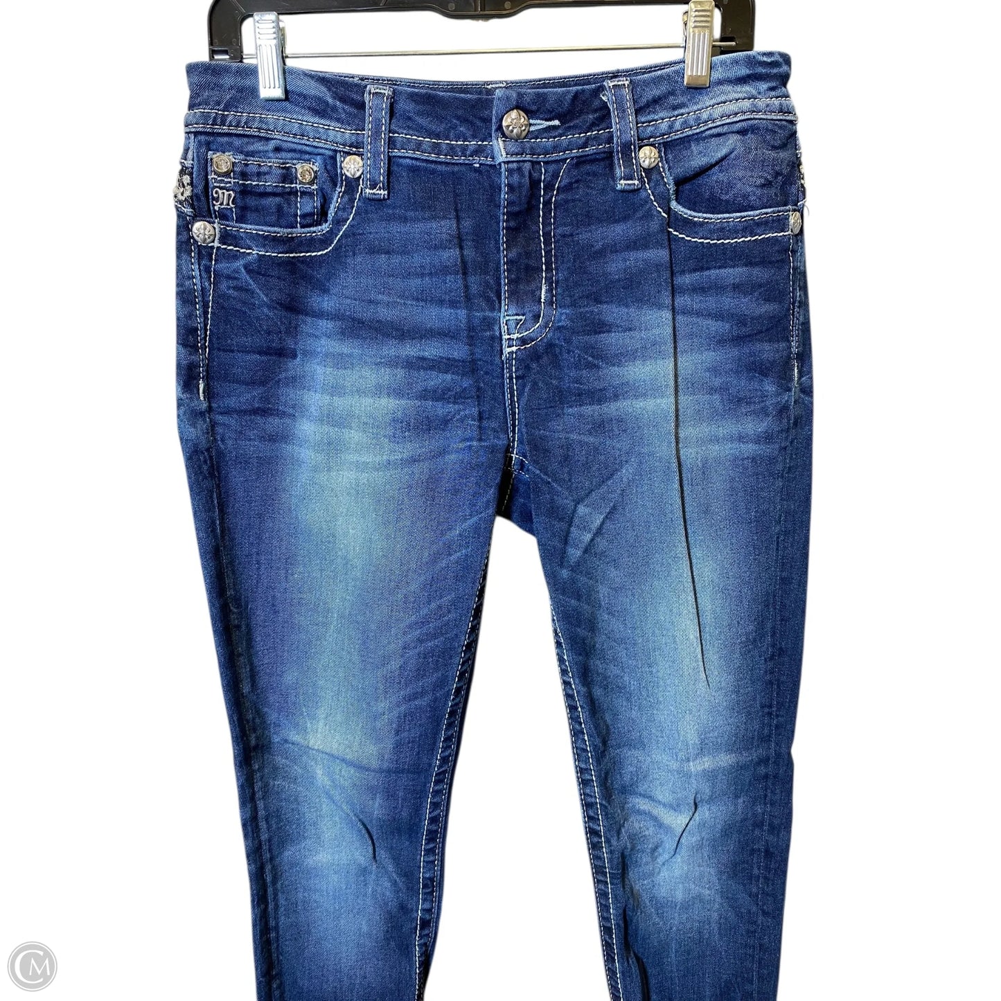 Jeans Skinny By Miss Me In Blue Denim, Size: 8