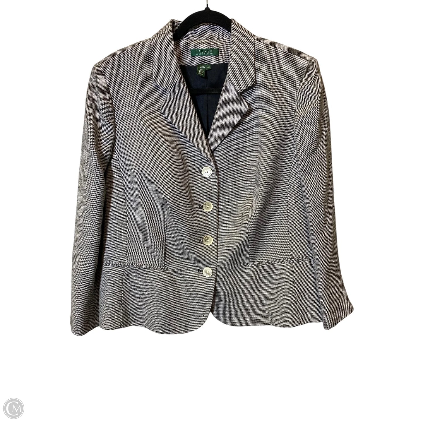 Blazer By Lauren By Ralph Lauren In Checkered Pattern, Size: 14