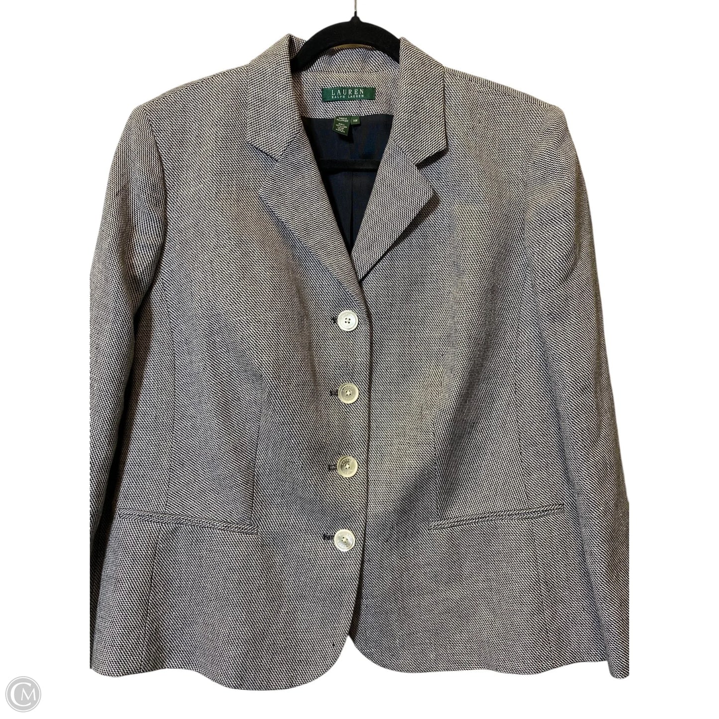 Blazer By Lauren By Ralph Lauren In Checkered Pattern, Size: 14
