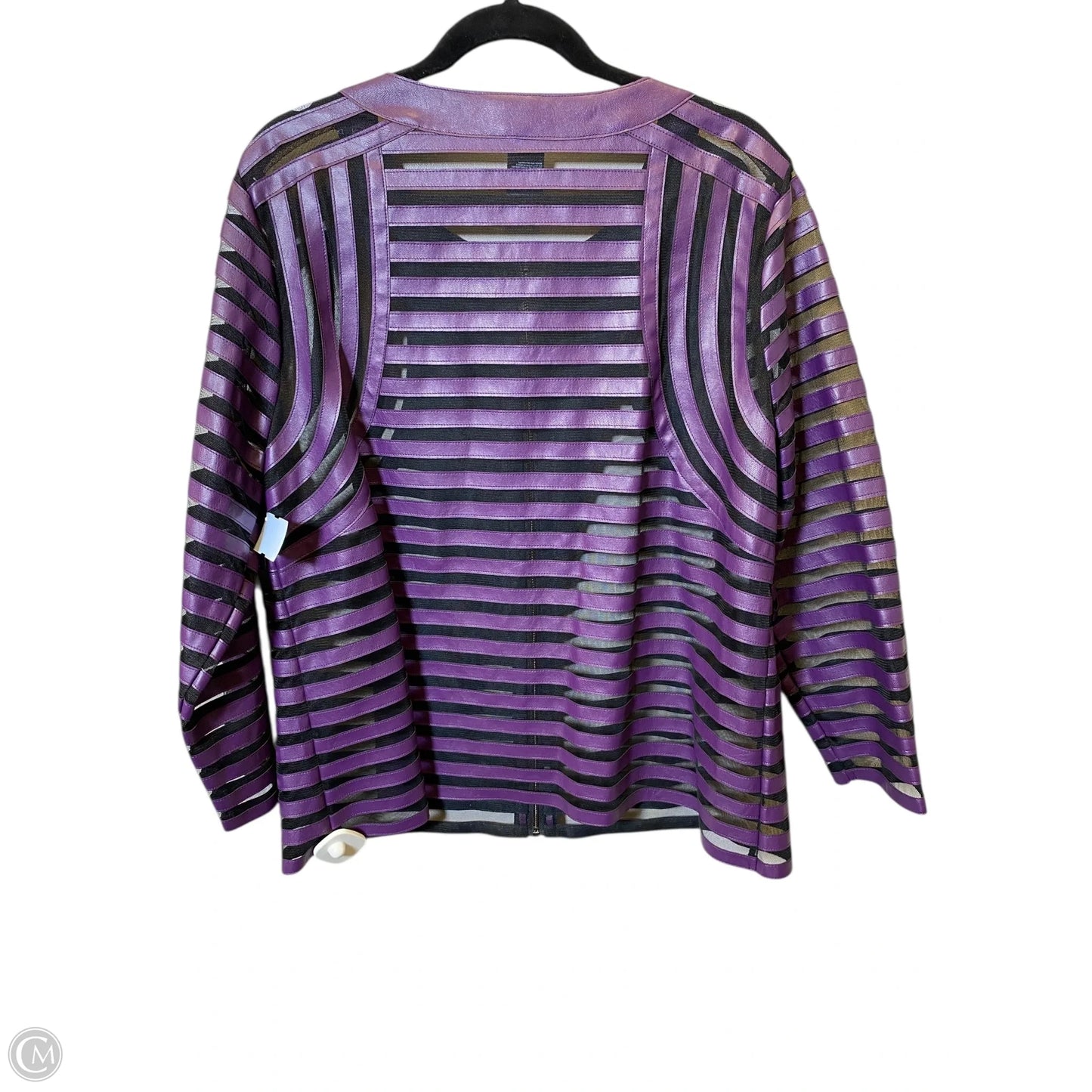 Top Long Sleeve By Chicos In Black & Purple, Size: Xl
