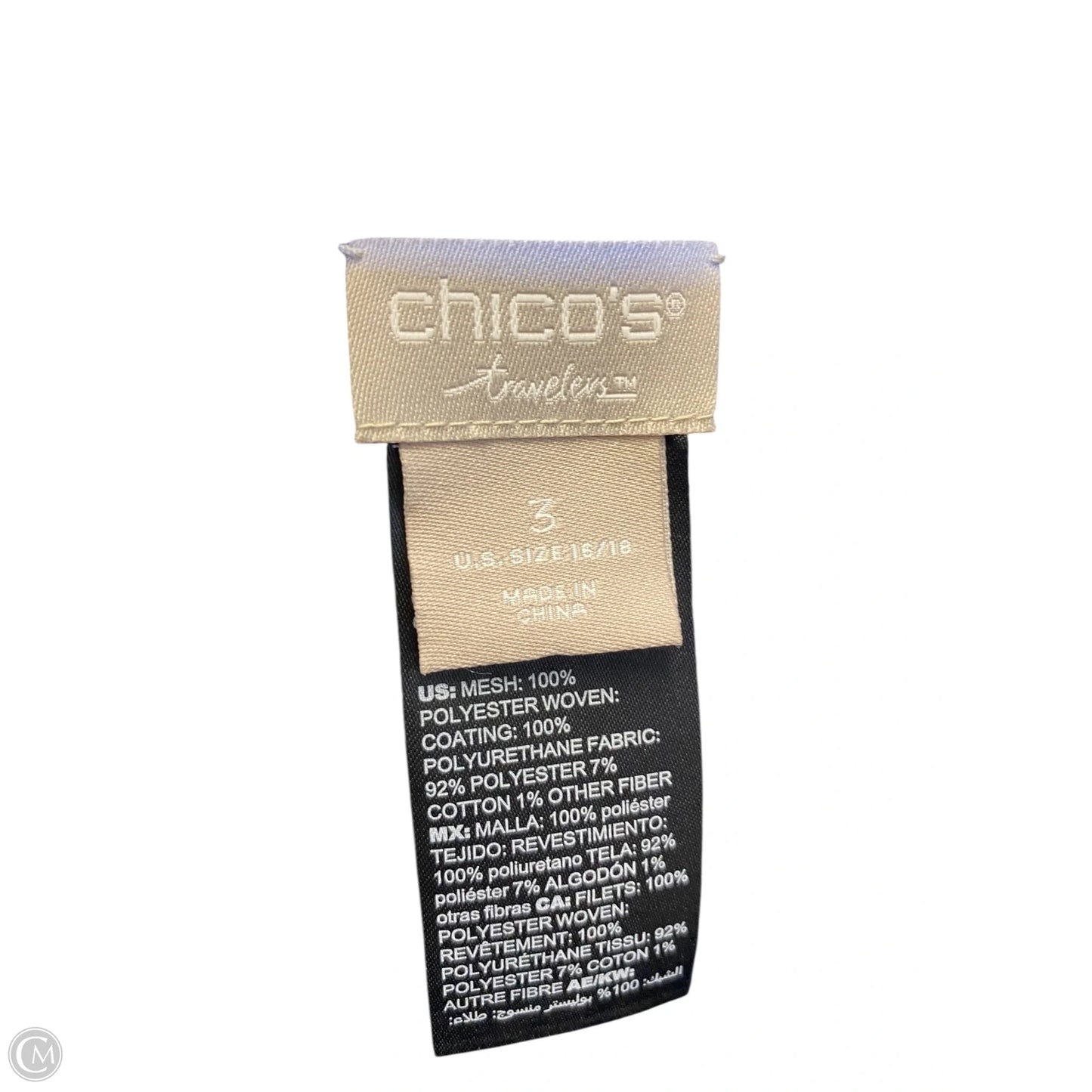 Top Long Sleeve By Chicos In Black & Purple, Size: Xl