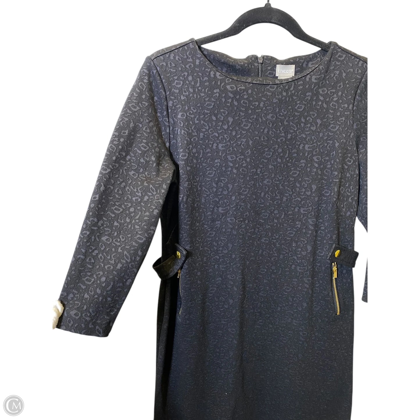 Dress Casual Midi By Chicos In Black, Size: 6